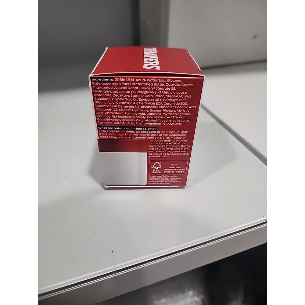 THAYERS Barrier Bestie Ultra Whip Face Cream Moisturizer Dry Skin With Ceramides - Picture 3 of 5